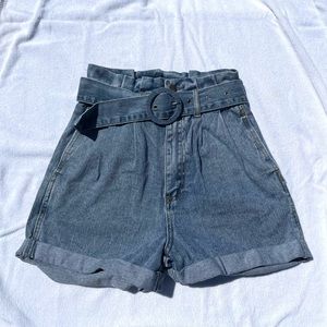 Paperbag Belted Shorts